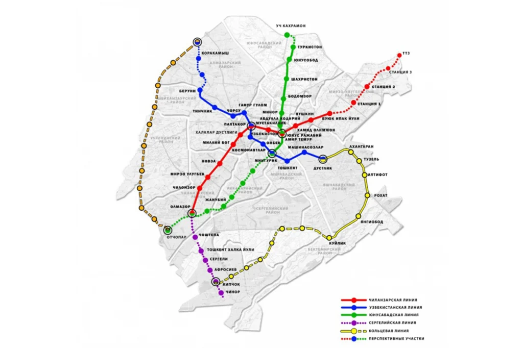 станции-метро-и-районы-Ташкента-на-карте