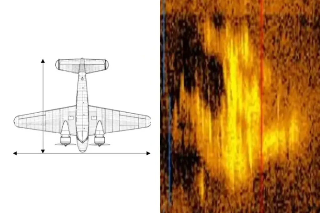 Самолет эрхарт найденный в тихом океане снимок гидролокатора